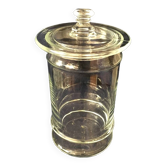 Glass candy jar of the rock deco kitchen dry vegetables pasta .