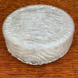 Vintage 1980s Round Molded Glass Ice Cube Wall Sconce