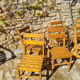 Set of 7 wooden chairs