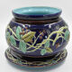 Cover-pot decor of murals in majolica Sarreguemines Majolica earthenware