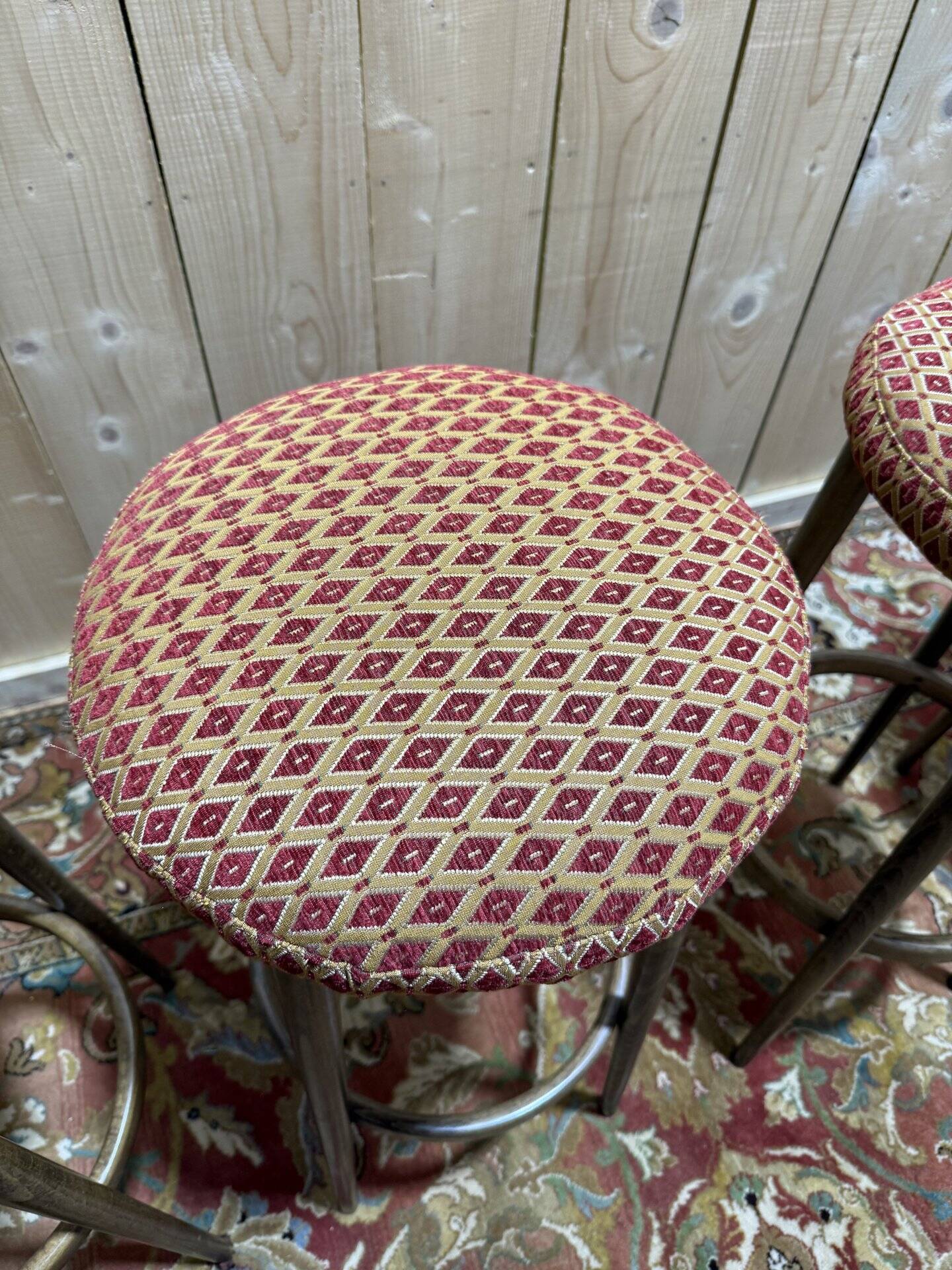 Suite de 4 tabourets de bar 1960