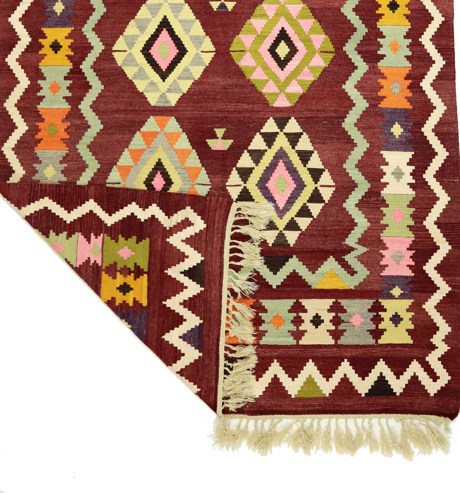 Anatolian handmade kilim rug 264 cm x 167 cm