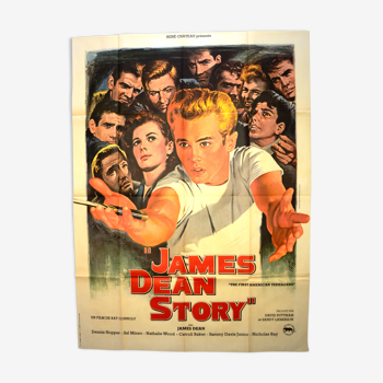 Affiche originale cinéma "James Dean Story" 1976 James Dean, Natalie Wood...