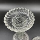 Pair of candlesticks, cut glass