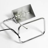 Large original 1980s chrome table lamp by Florian Schulz