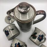 Enamelled stoneware coffee tea service