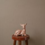 biche céramique porcelaine collection rose irisé bambi vintage décoration kitch 50 enfant bohème