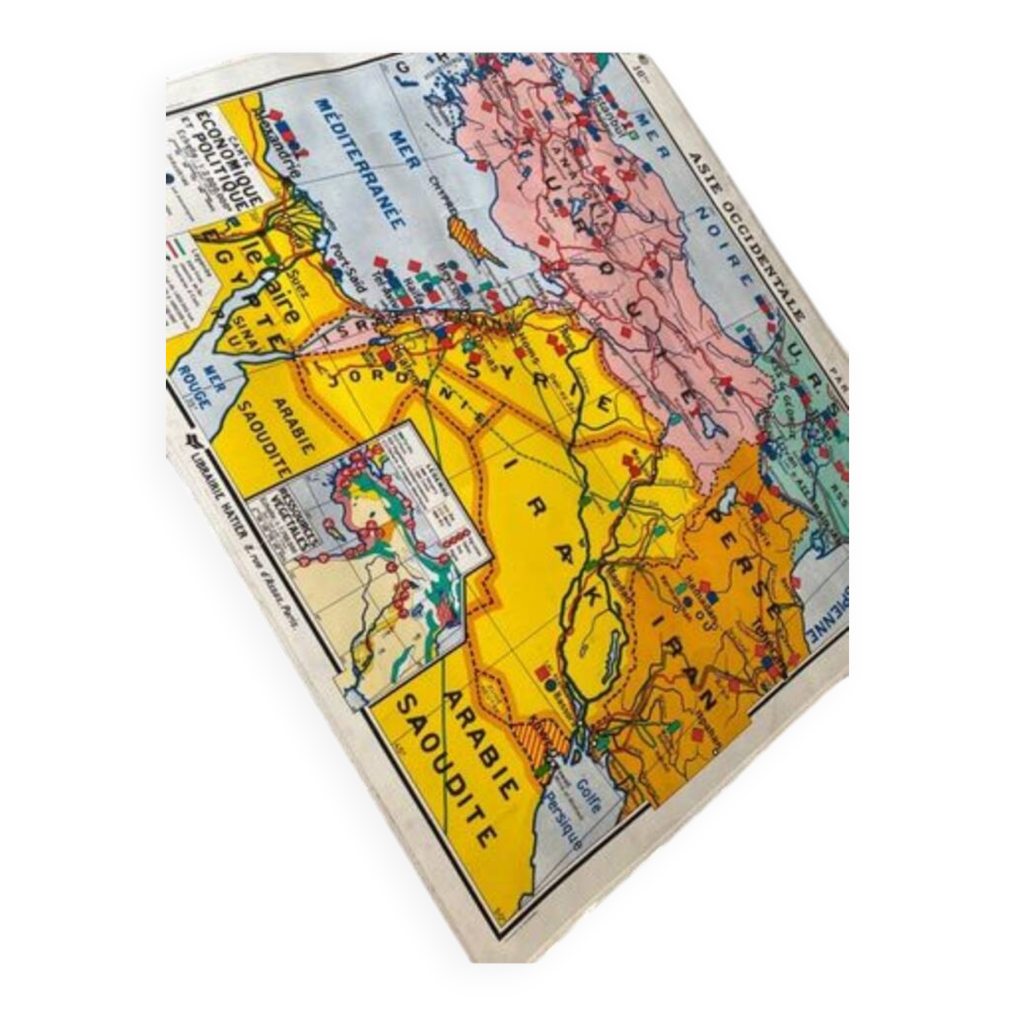 Old map school West Asia (n 16 bis) - Edouard Bruley