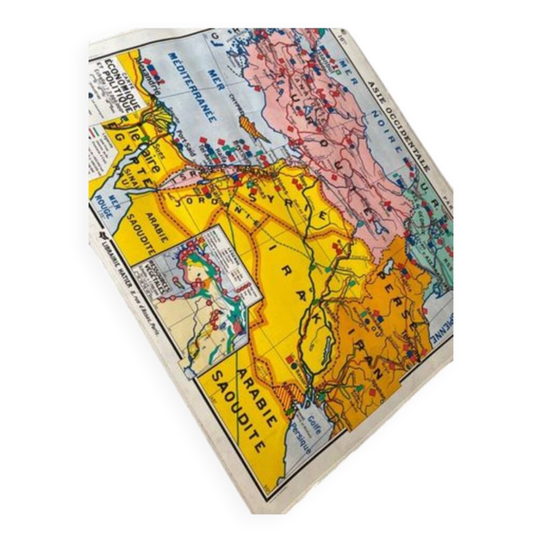 Ancienne carte école Asie Occidentale (n 16 bis) - Edouard Bruley