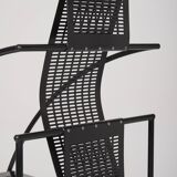 Black metal chair "Quinta" Mario Botta
