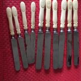 10 Ivory Handled Knives Monogram