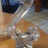 Signed Daum france vintage Crystal lamp