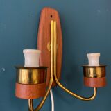 Danish teak wall lamp