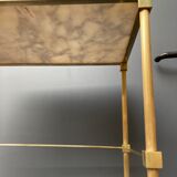 Table d'appoint en marbre et laiton
