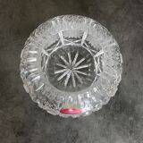 Vase crystal ball schonborner bleikristall germany floral motifs