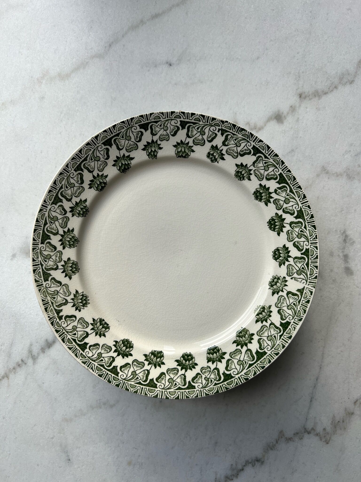 Set of 10 plates Terre de Fer, Model Clover - Badonviller