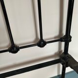 Victorian bed wrought iron and brass