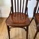 Pair of baumann bistro chairs in bent wood with early twentieth century design