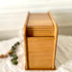 Wooden index card box vintage curtain file