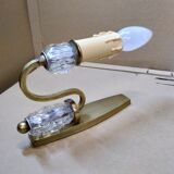 Pair of bronze and glass sconces 1940