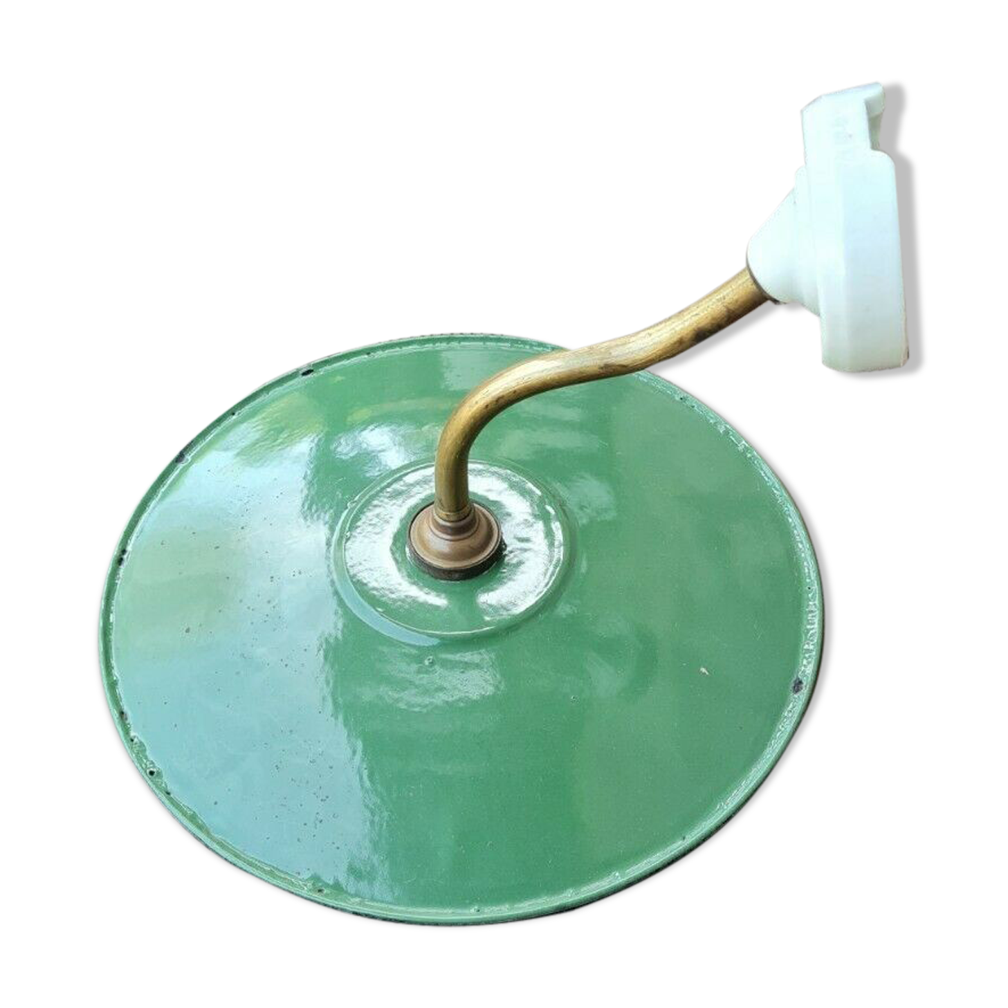 Exterior wall lamp gooseneck old vintage bowl