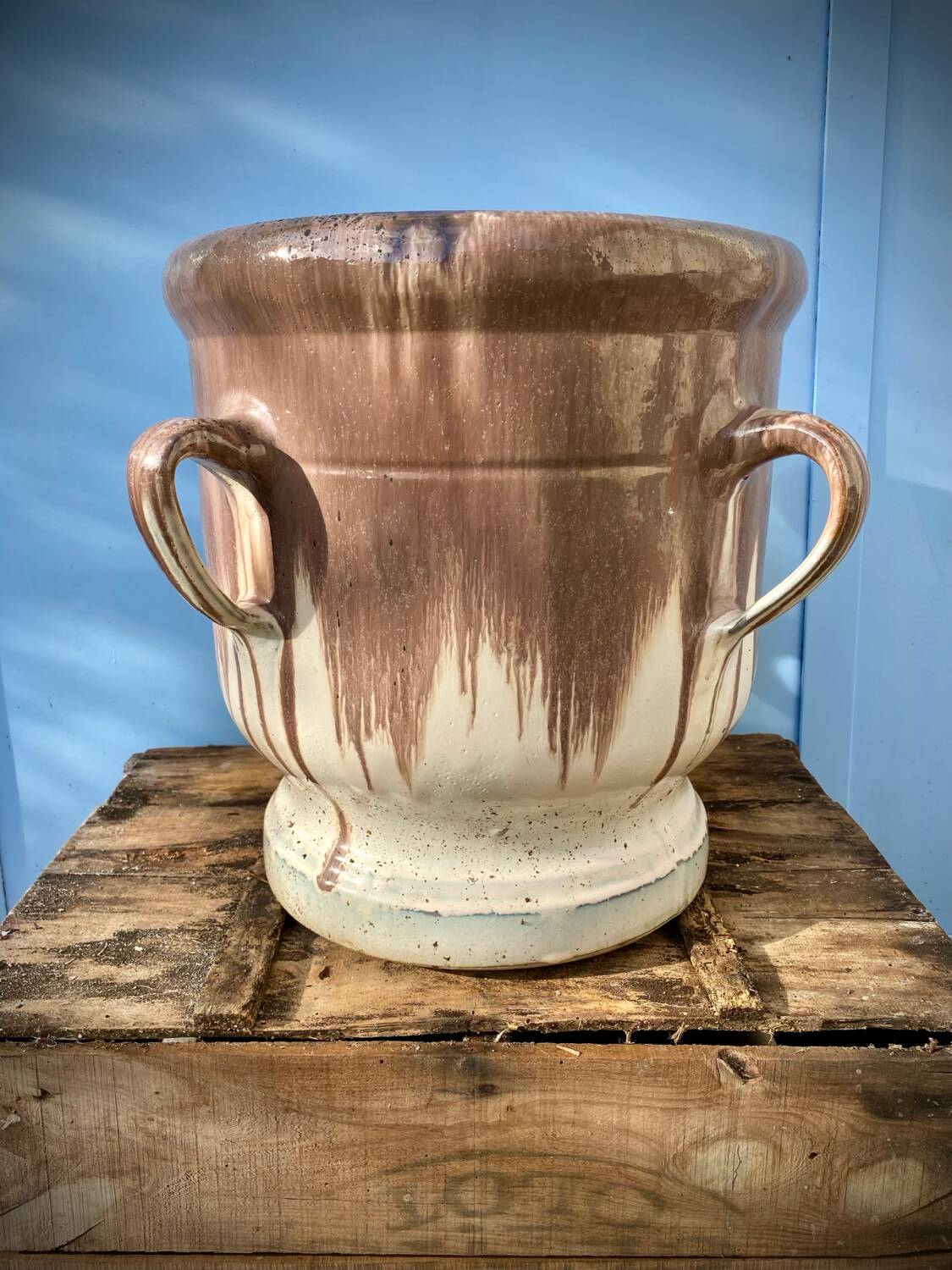 Varnished terracotta jar