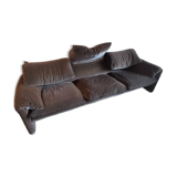 Maralunga Cassina 3-seater velvet sofa