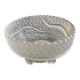 Frosted glass bowl with snake decoration
