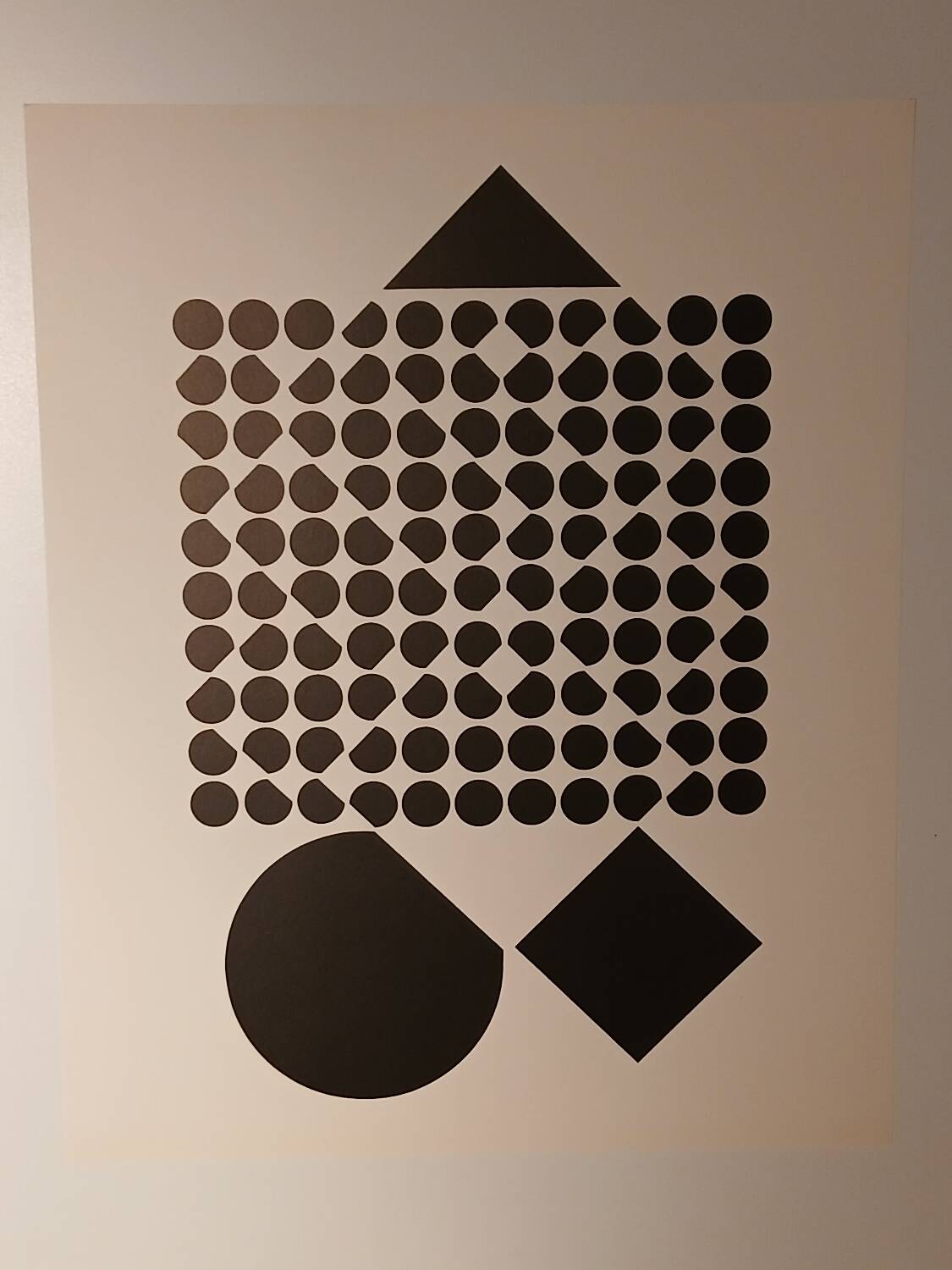 Screen print by Victor Vasarely - "Corpuscular" - Art & Science / Structure