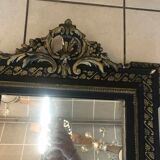 Louis XV blackened wooden mirror 50x90cm