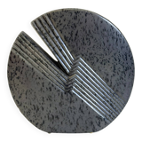 Dark gray ceramic vase by Nereo Boaretto