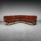 Modular sofa 5 seater fabric burgundy 70