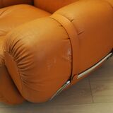 Set of orange armchairs, Space Age design, 1960s, production: Italy