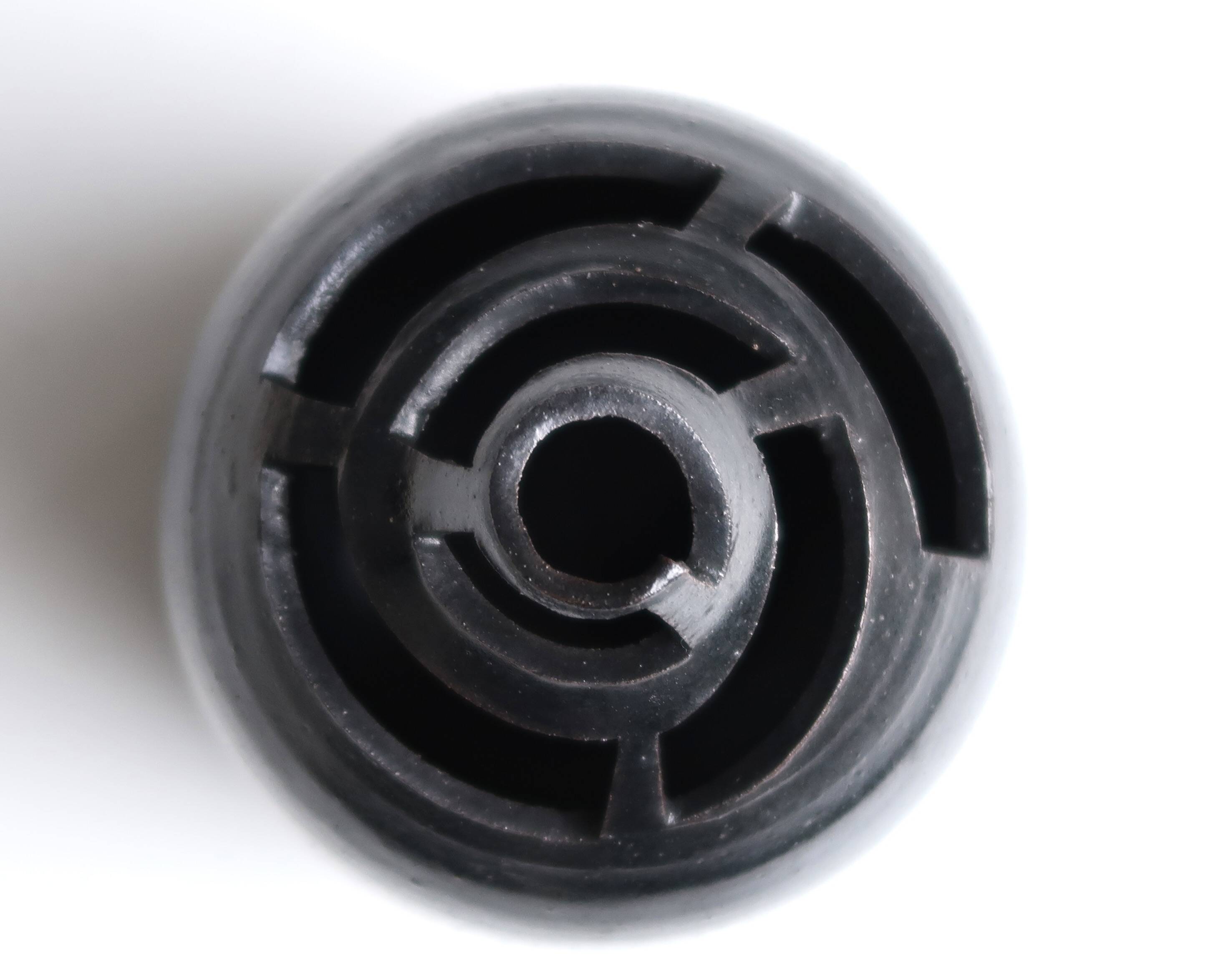 Black sculptural ceramic vase, 1970s