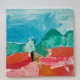 Abstract landscape painting