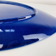 Plat et coupe Blå eld par Hertha Bengtson pour Rörstrand Sweden, céramique