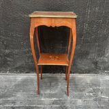 Harness, small old side table.