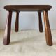 Wooden stool in Scandinavian style, handcrafted, circa 1960.