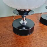 Pair of glass bedside lamps, 1970s