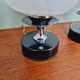 Pair of glass bedside lamps, 1970s