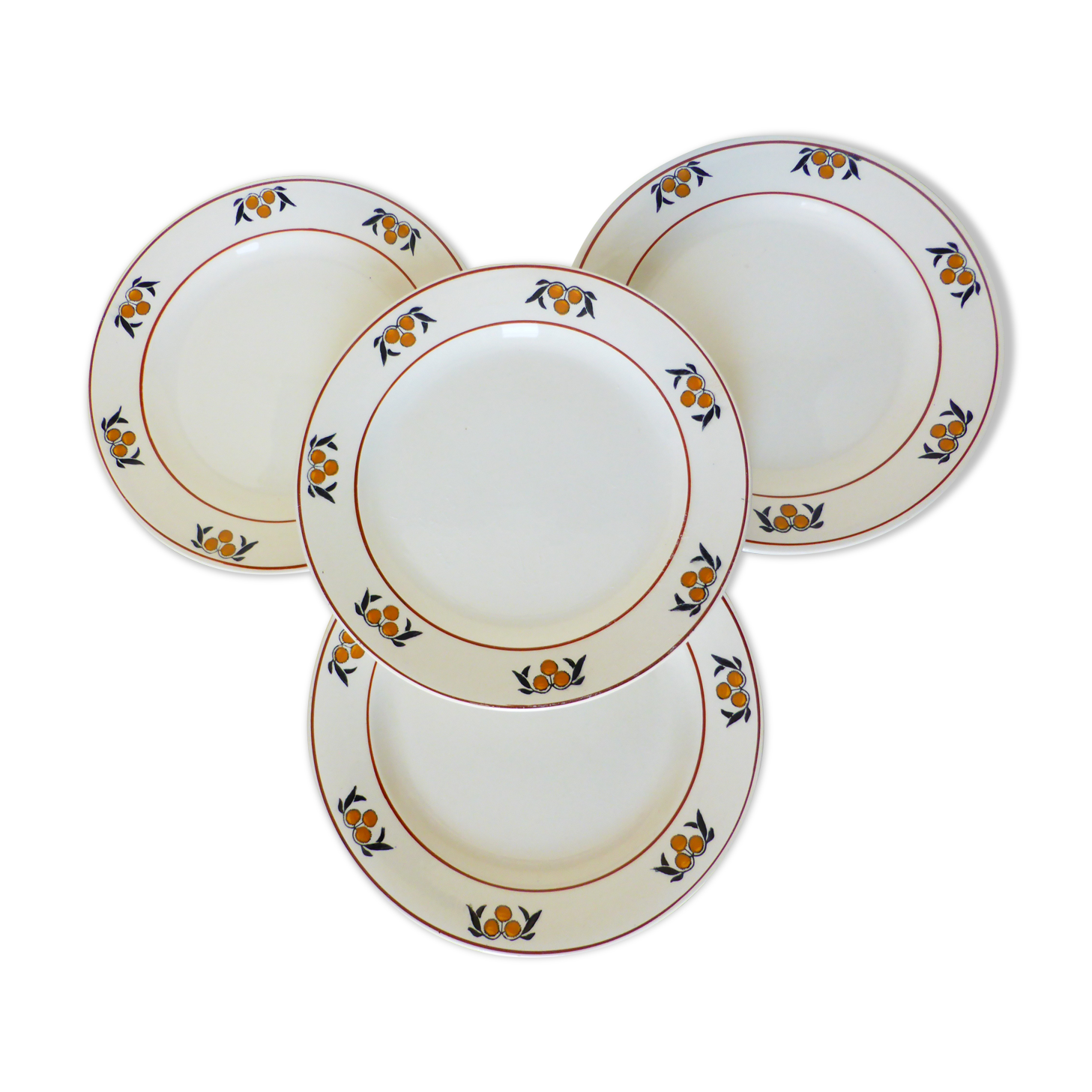 4 flat plates in iron earth of the Salins model Mimosa 210738