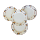 4 flat plates in iron earth of the Salins model Mimosa 210738