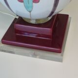 Ceramic lamp stand with floral pattern of Art Nouveau inspiration, 1960-1970