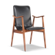 Dutch Black Leather Chair by Louis van Teeffelen for WeBe, 1960s