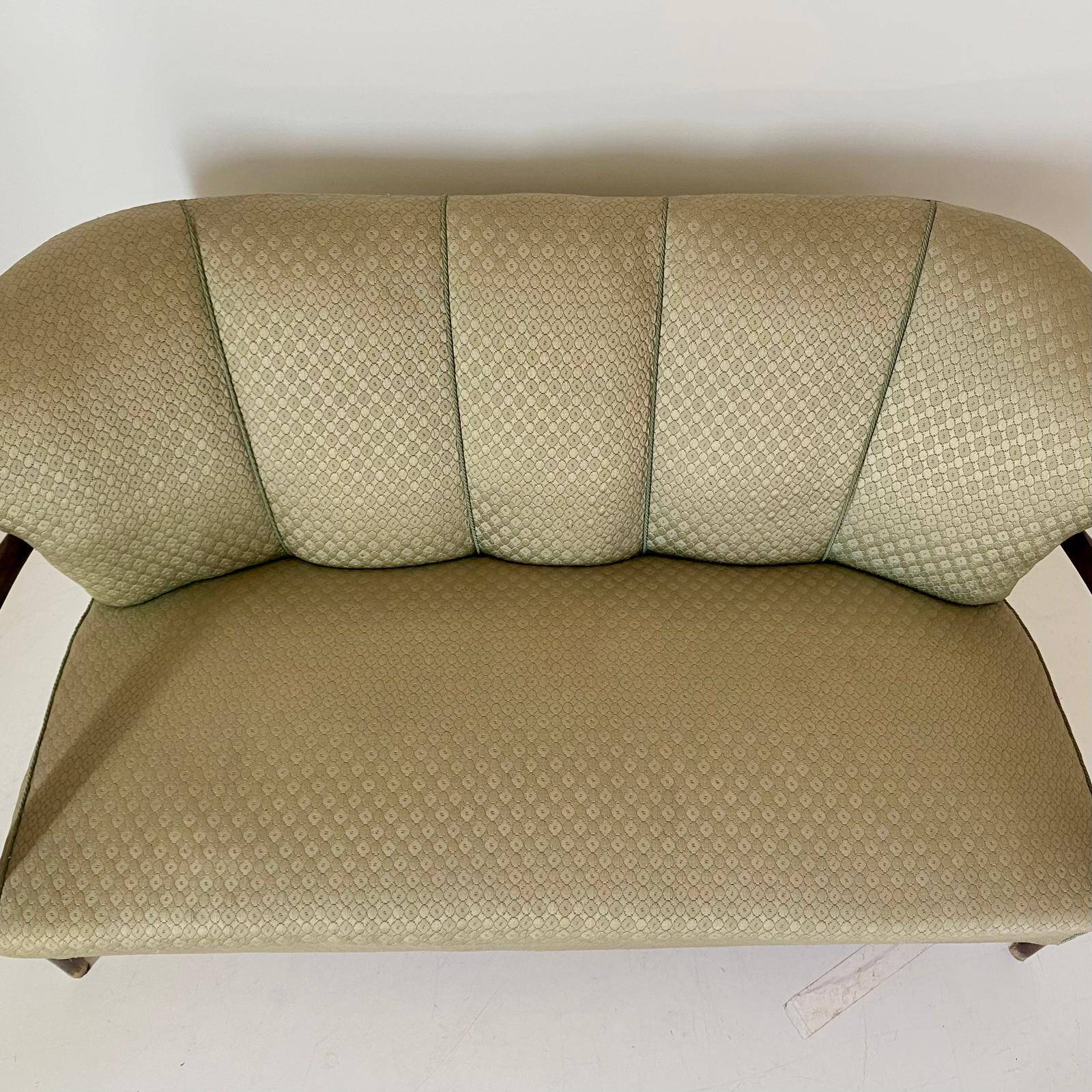Canapé deux places Art Déco, Malatesta et Mason, Italie années 1950.