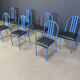 Ensemble de chaises Nr 222 par Robert Mallet-Stevens, années 1980, ensemble de 7.