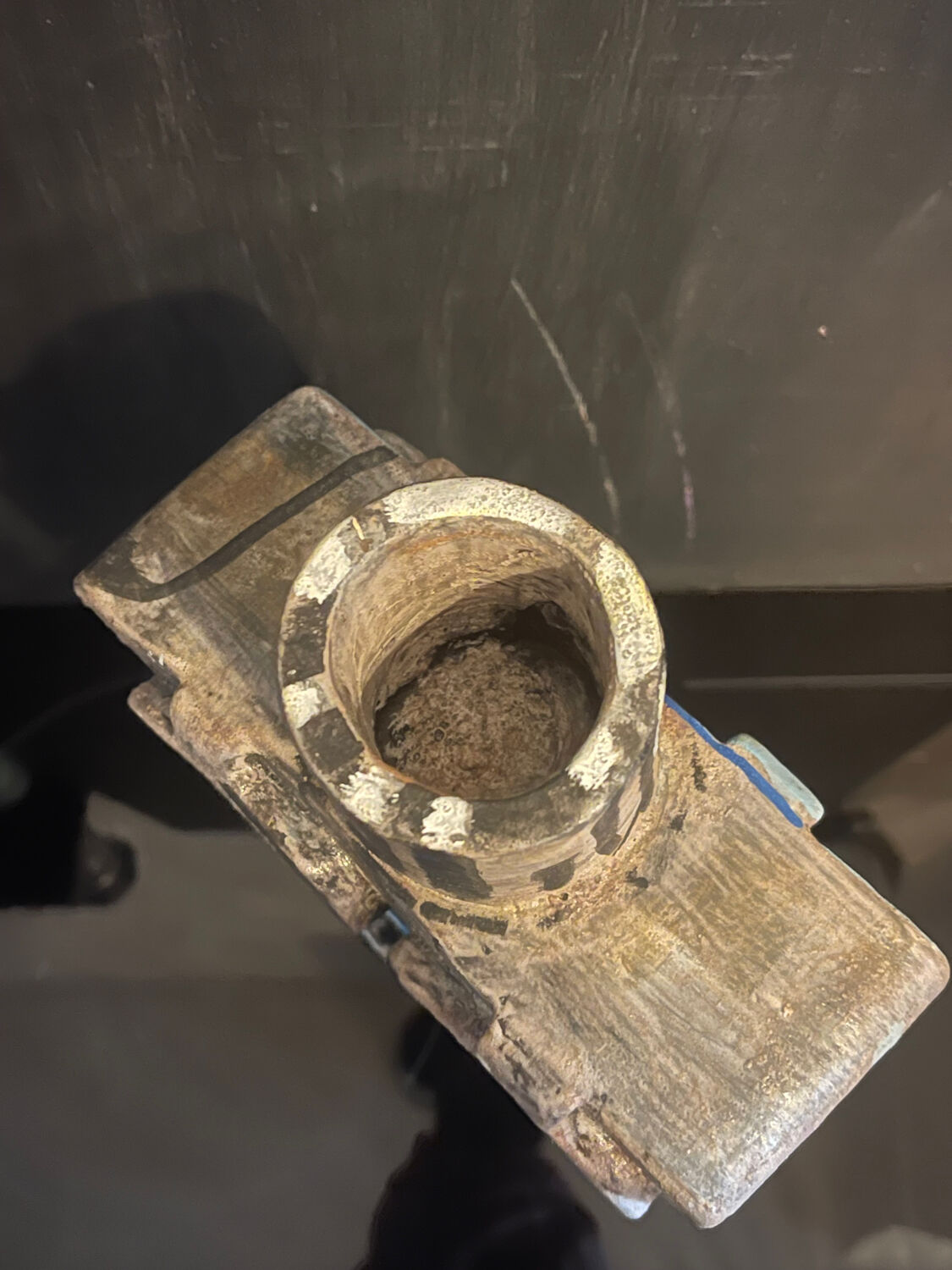 Brutalist ceramic sculpture by the artist Olisch.