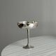 6 shiny metal footed bowls