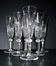 Saint-Louis set of 6 Tommy cut crystal champagne flutes signed H18.5