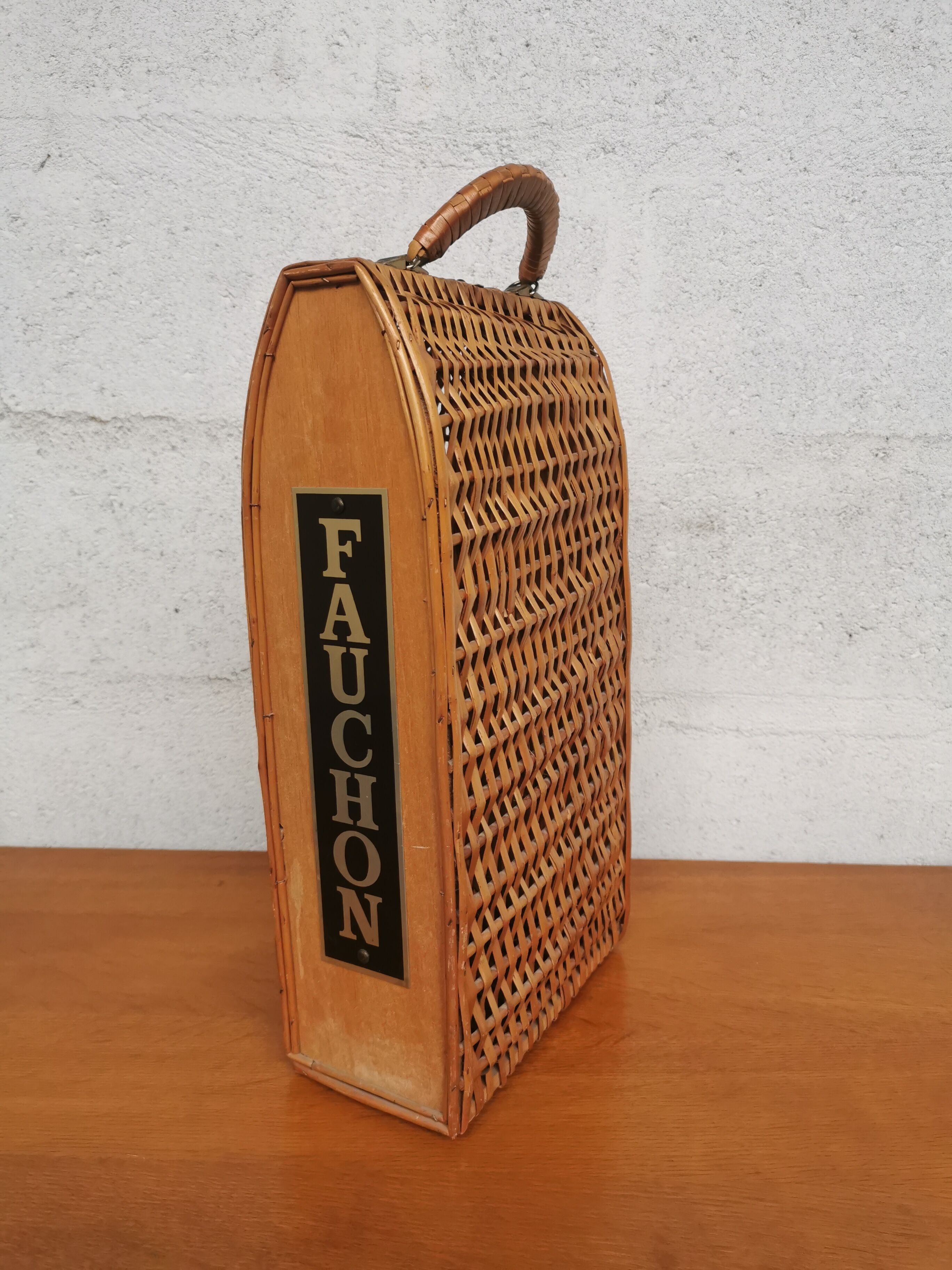 Wicker bottle basket 'Fauchon'